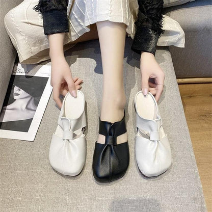 FRIEDA - Damen-Mules mit Knoten und weichen Sohlen