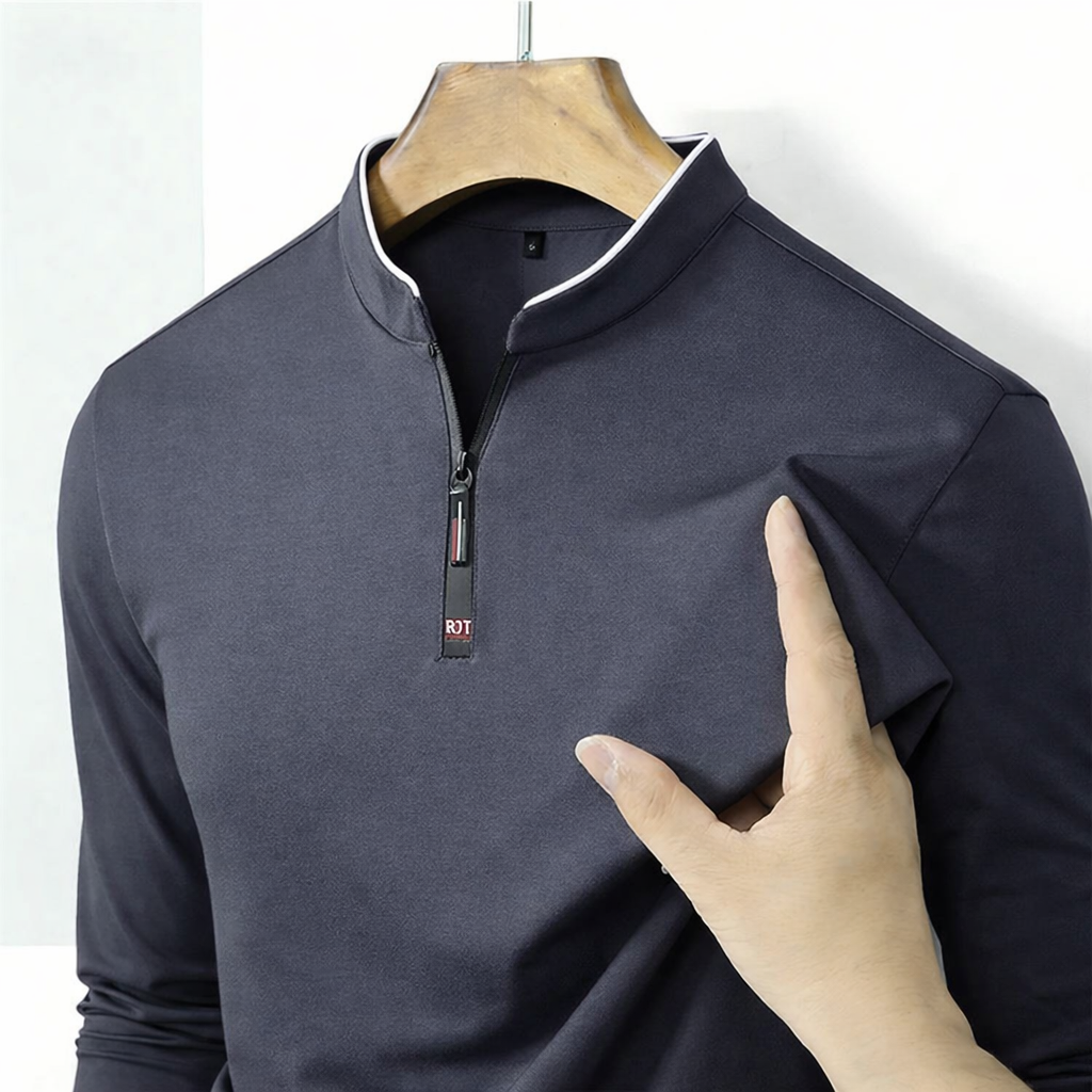 JOHANNES - Half-Zip-Poloshirt