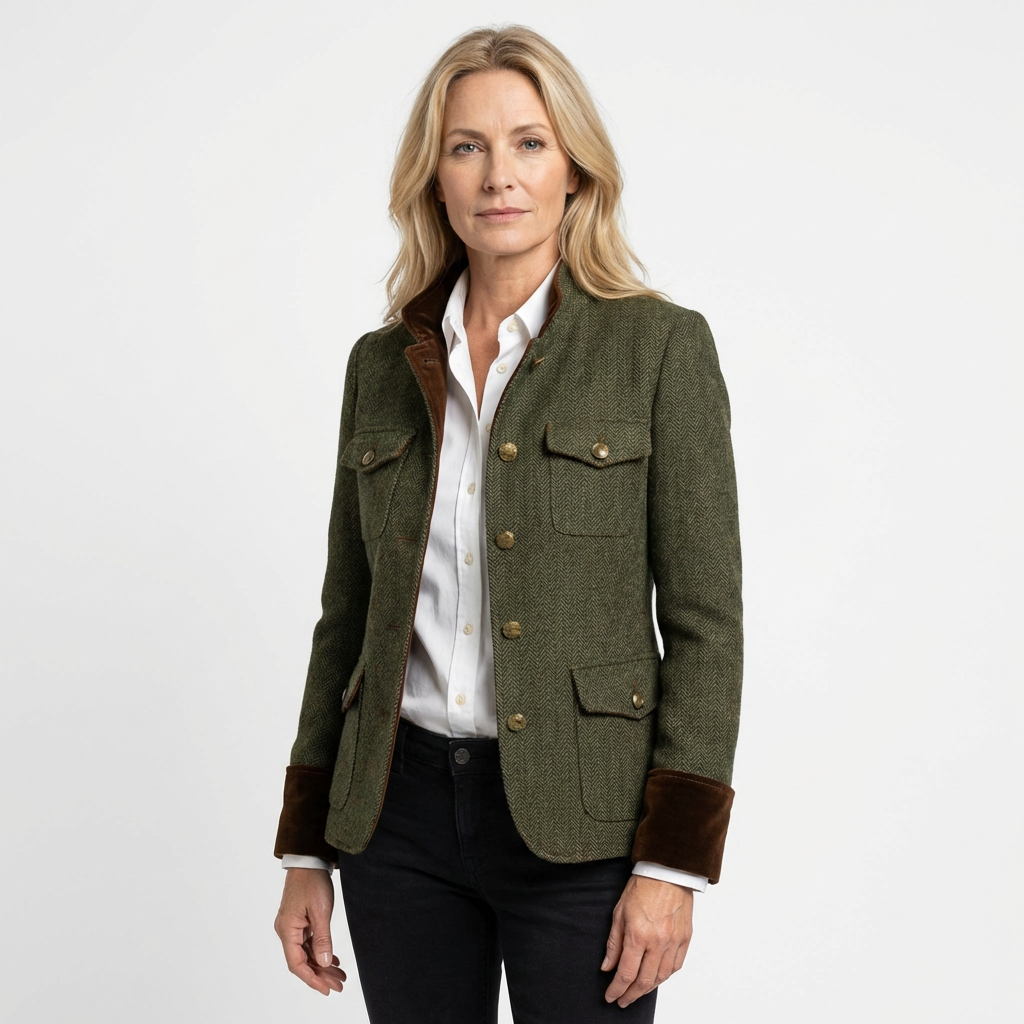 EVELYN™ – Tweedjacke mit Samtdetails