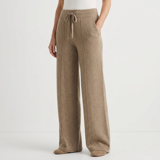 ELARA™ - Gerade geschnittene Hose aus Merinowollstrick