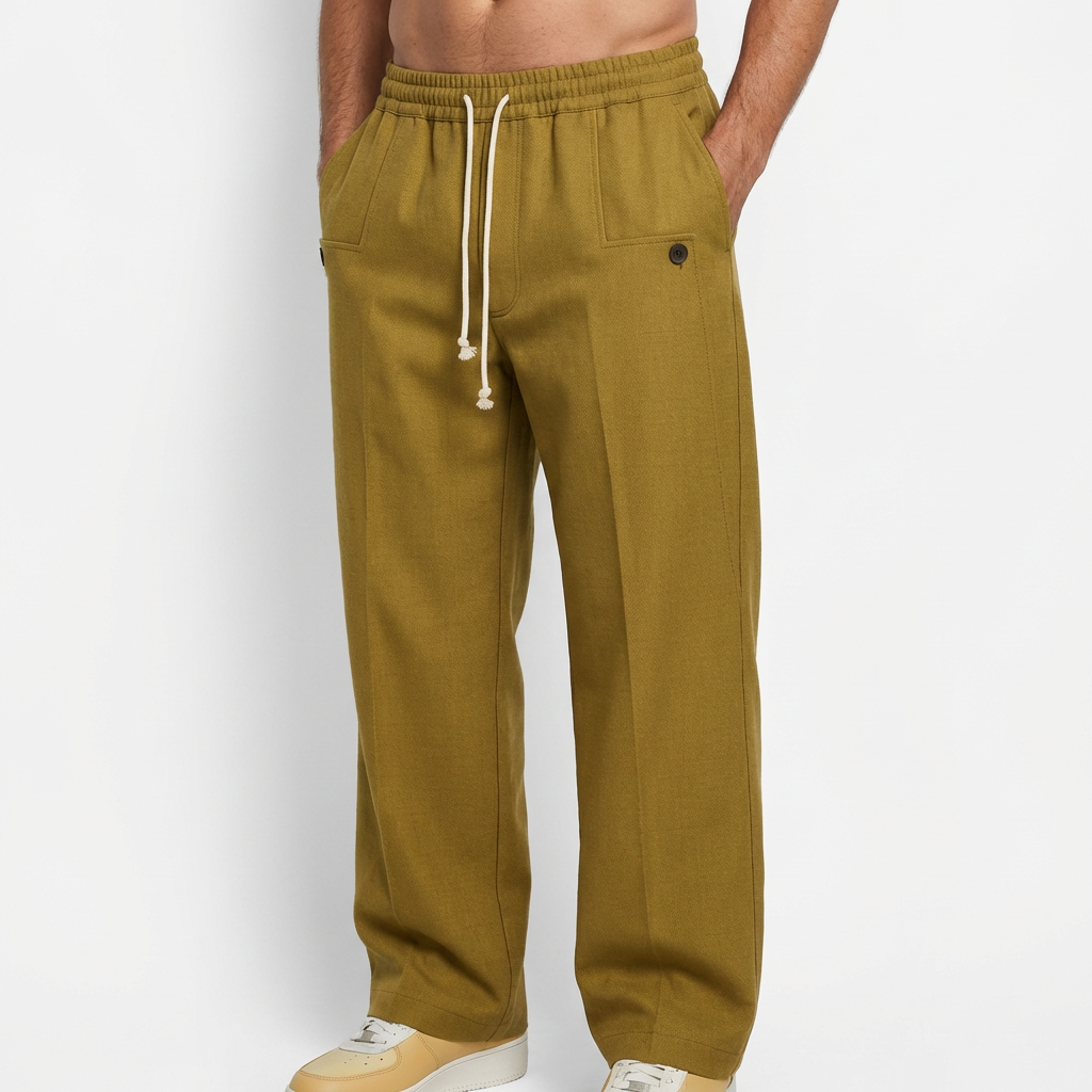 HAVEN™ – Baumwollhose mit weitem Bein und Kordelzug