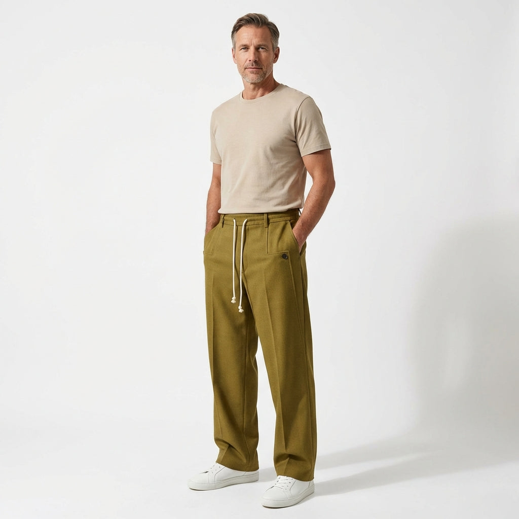 HAVEN™ – Baumwollhose mit weitem Bein und Kordelzug