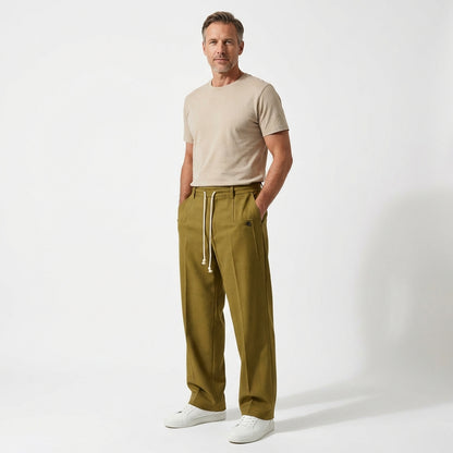 HAVEN™ – Baumwollhose mit weitem Bein und Kordelzug