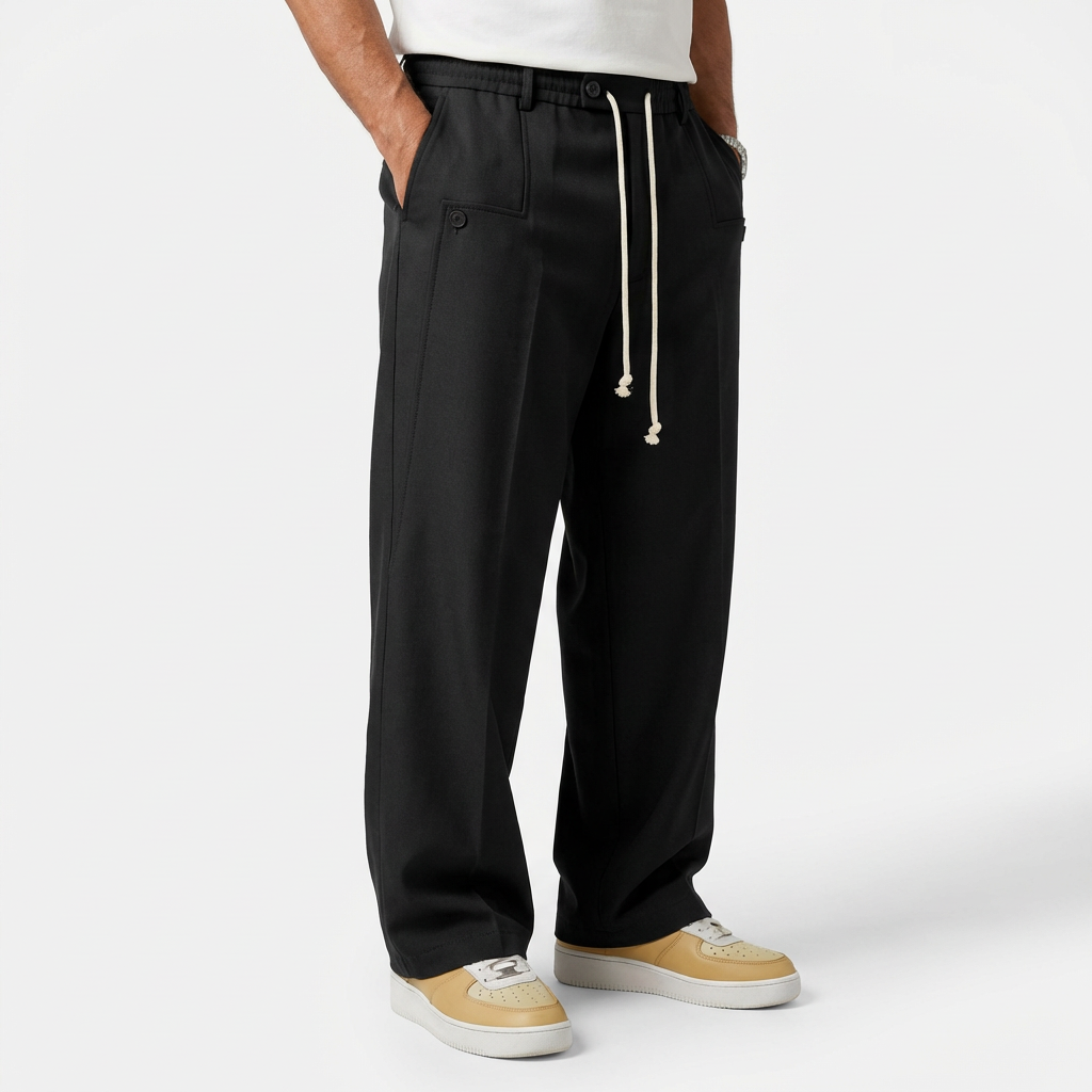 HAVEN™ – Baumwollhose mit weitem Bein und Kordelzug