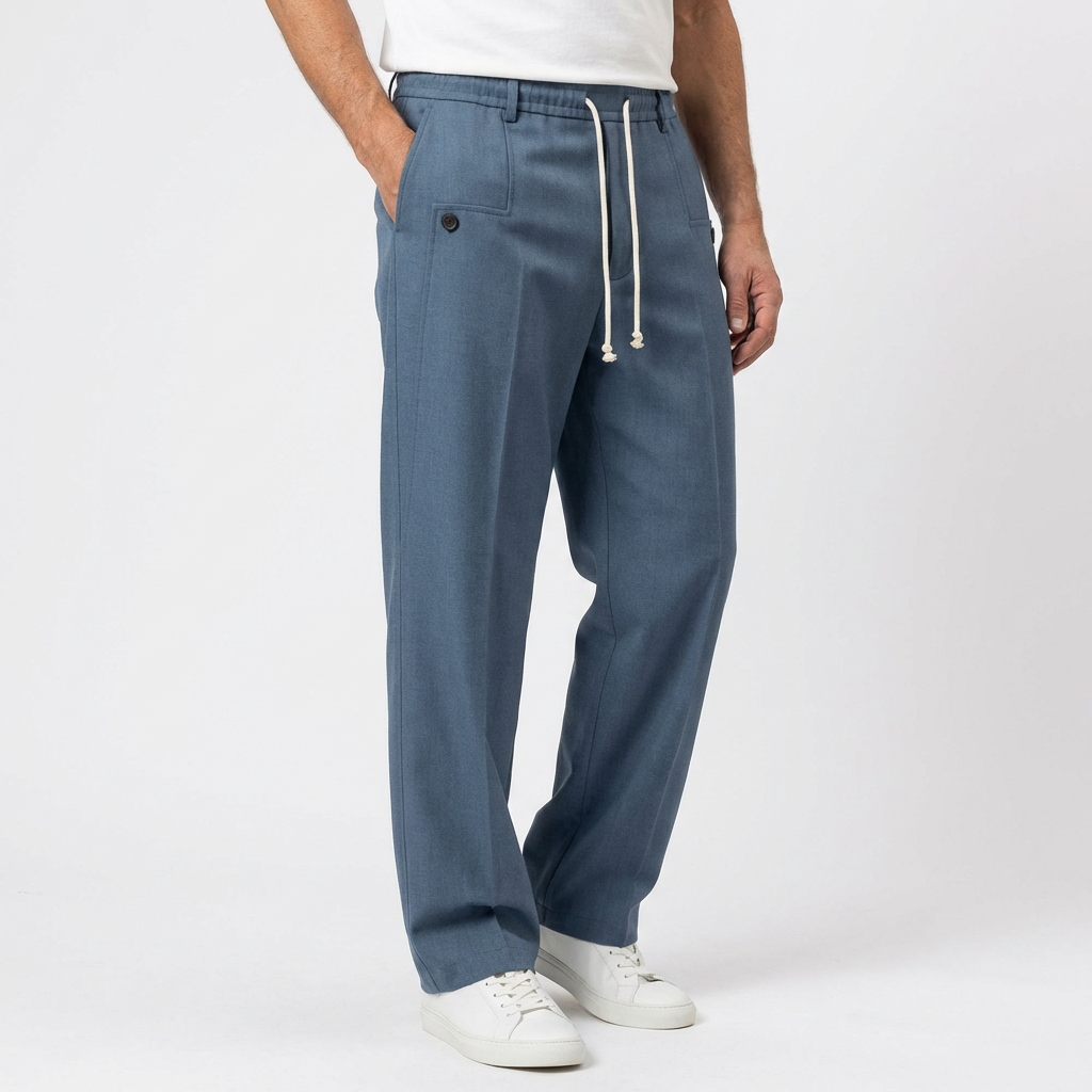 HAVEN™ – Baumwollhose mit weitem Bein und Kordelzug