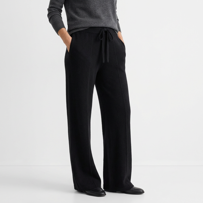 ELARA™ - Gerade geschnittene Hose aus Merinowollstrick