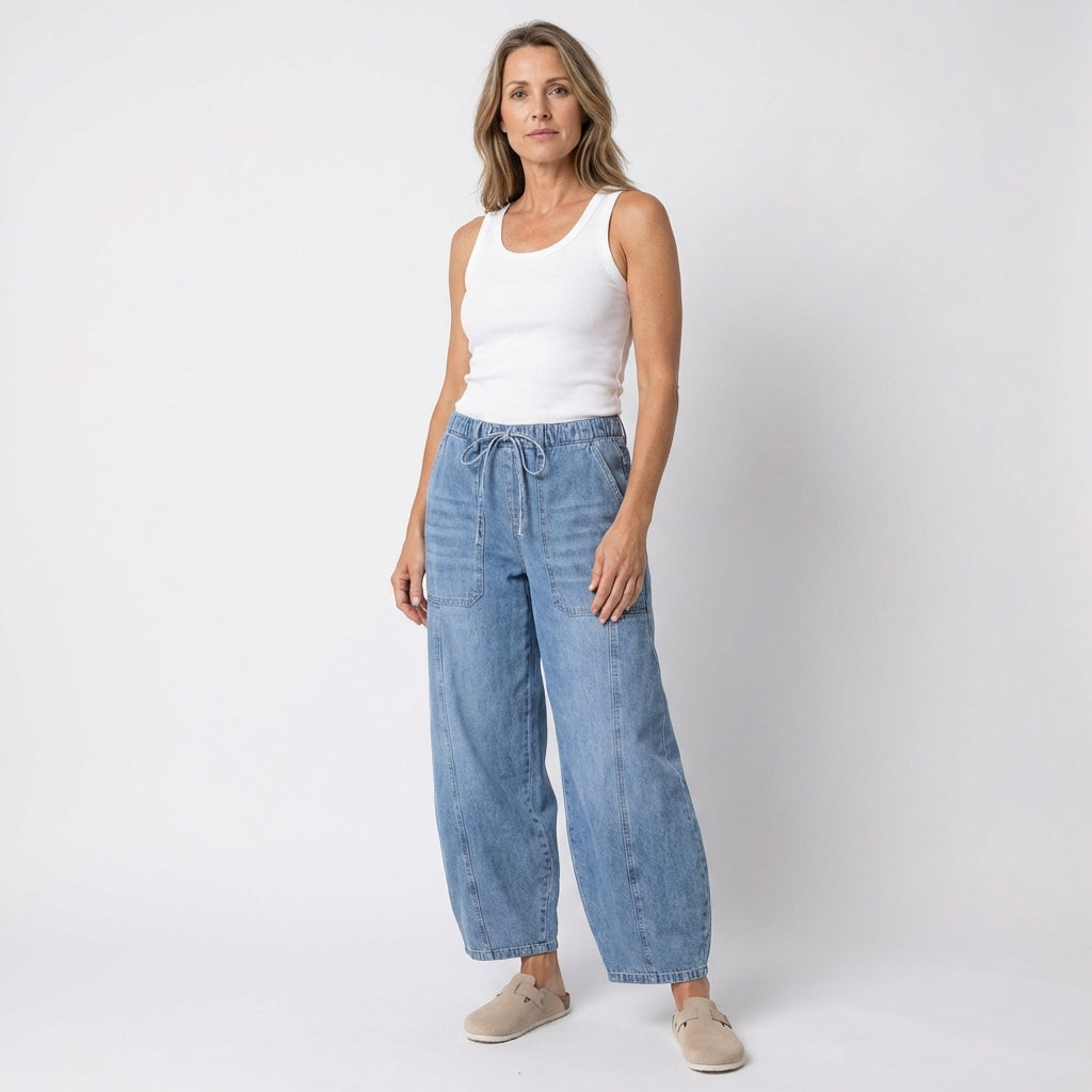 VENEDIG - Damen Relaxed Fit Denim-Hose