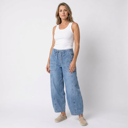 VENEDIG - Damen Relaxed Fit Denim-Hose