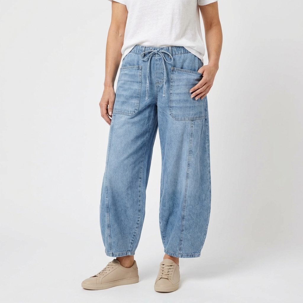VENEDIG - Damen Relaxed Fit Denim-Hose