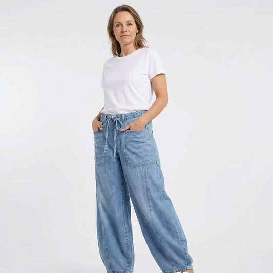 VENEDIG - Damen Relaxed Fit Denim-Hose