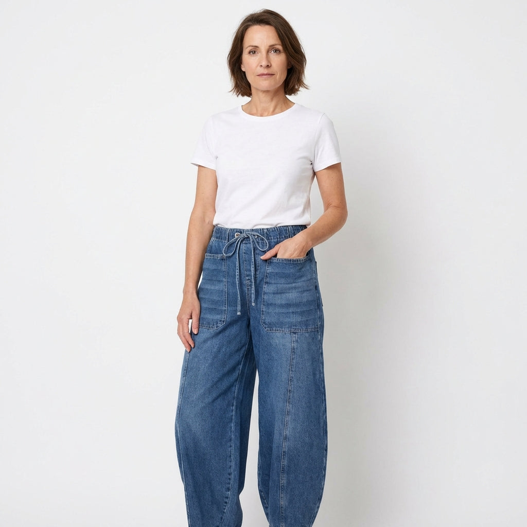 VENEDIG - Damen Relaxed Fit Denim-Hose