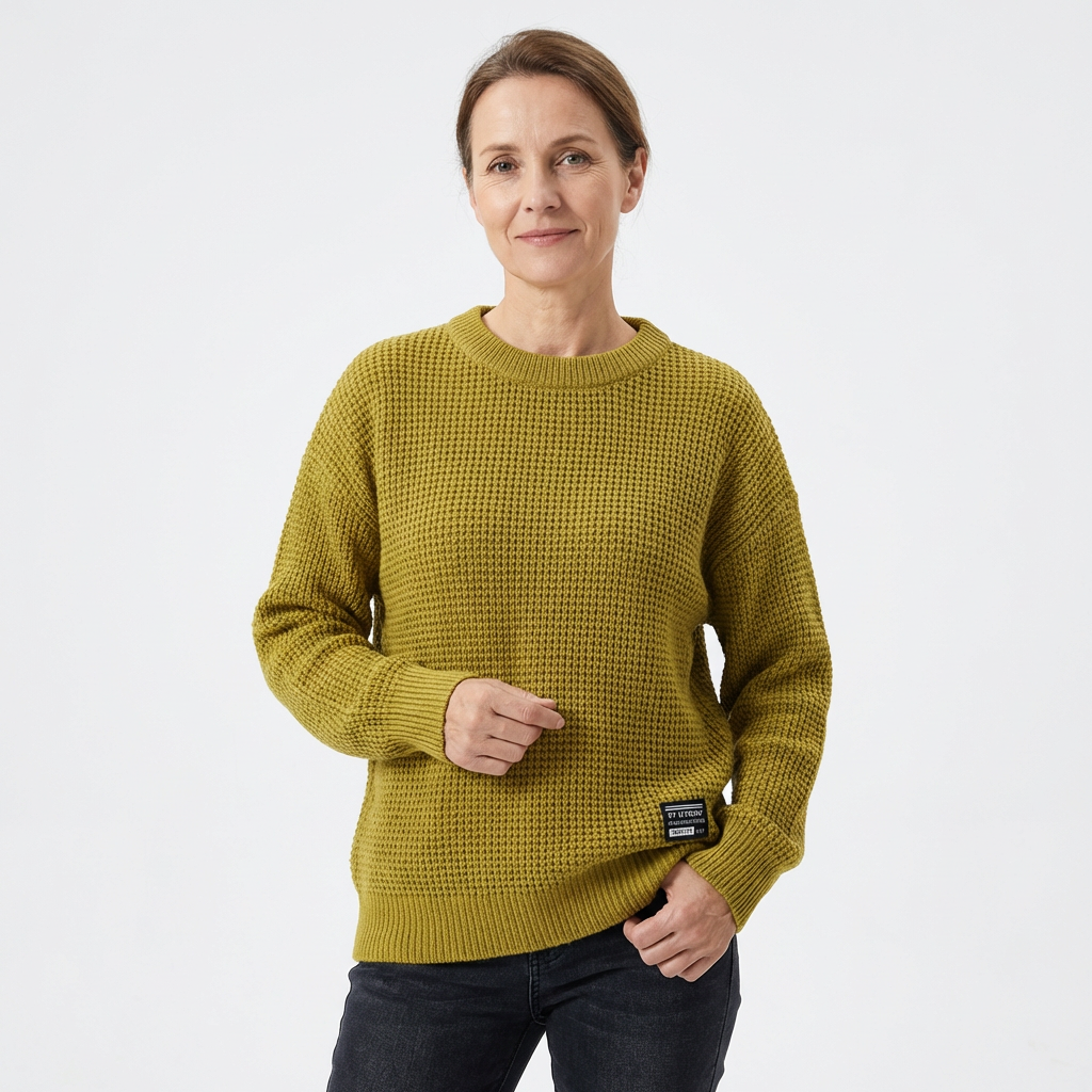 MATILDA - Waffelstrick Rundhals Pullover