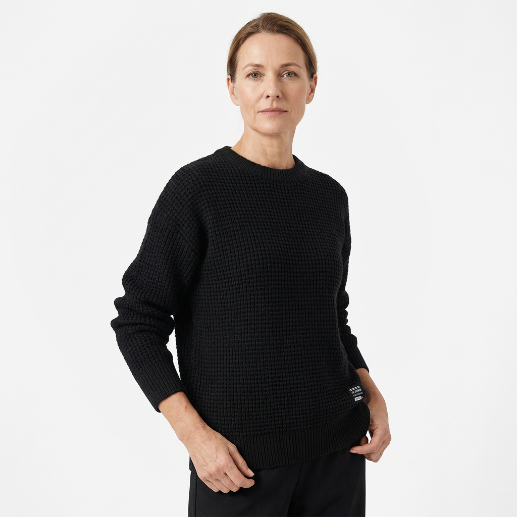 MATILDA - Waffelstrick Rundhals Pullover