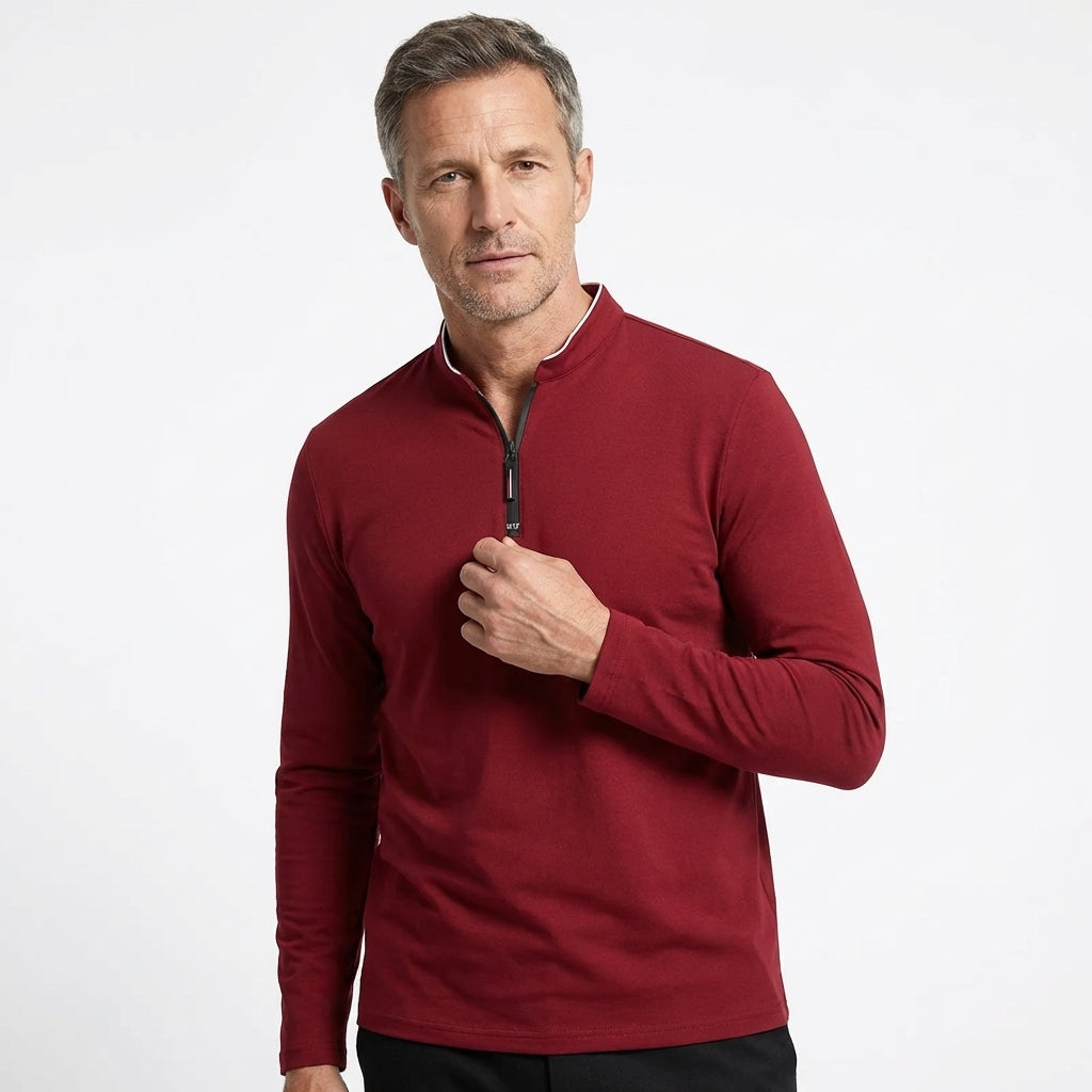JOHANNES - Half-Zip-Poloshirt