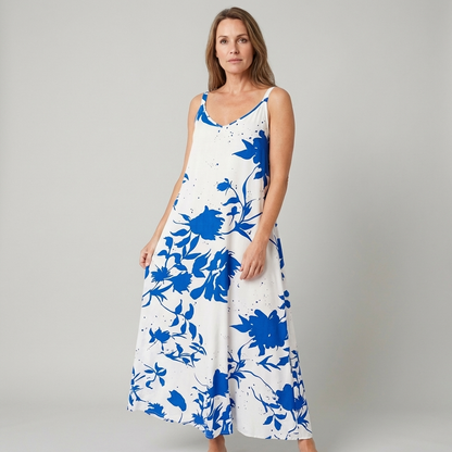 FLORA - Langes Sommerkleid mit dünnen Trägern