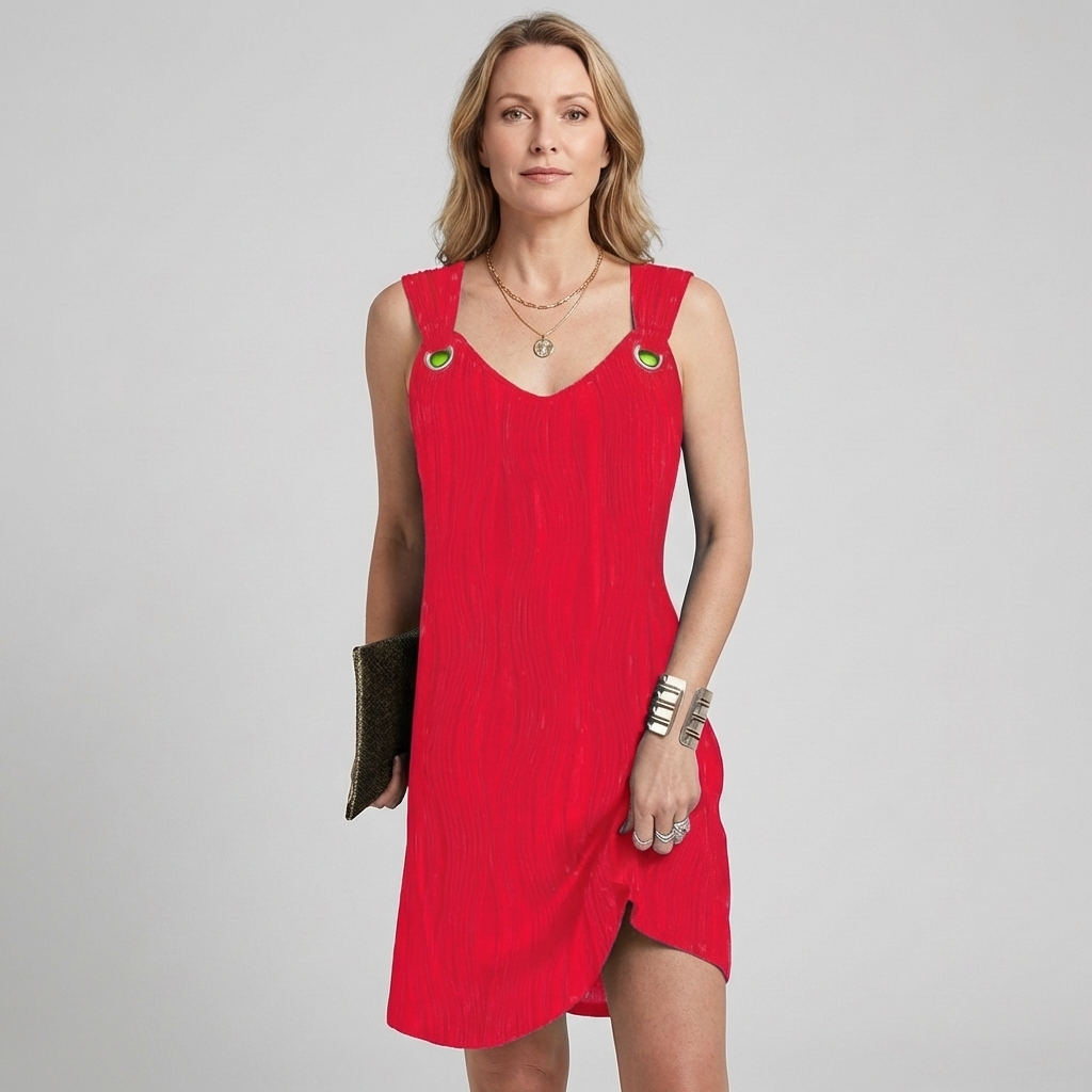 LINA | Maxikleid mit Faltenstruktur