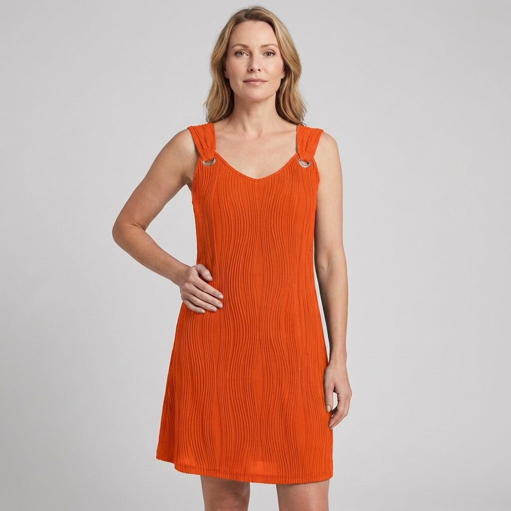 LINA | Maxikleid mit Faltenstruktur