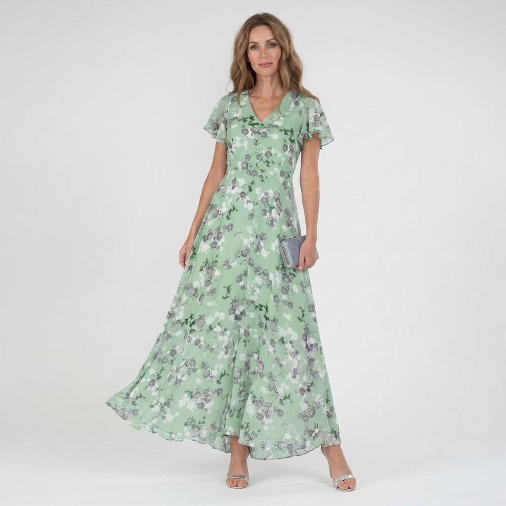 FLORENA | Maxi-Kleid mit elegantem Blumenmuster