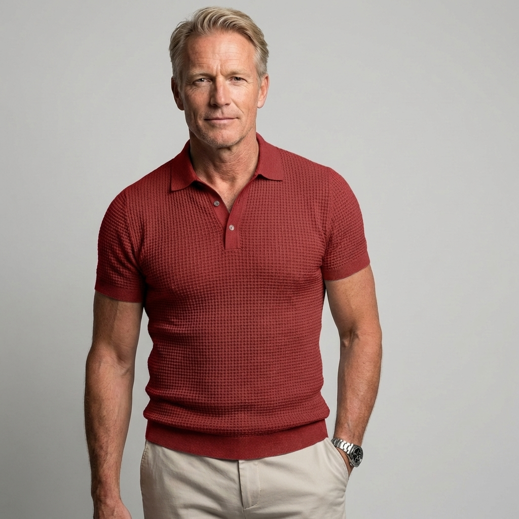 GRAVEN | Herren Polo in luxuriösem Textur