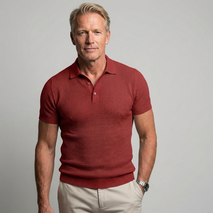 GRAVEN | Herren Polo in luxuriösem Textur