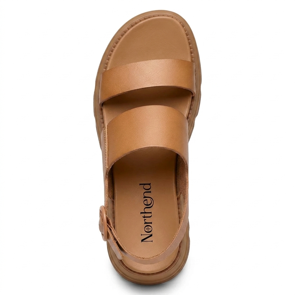 LANA - Gepolsterte Plattform Wedge Sandalen