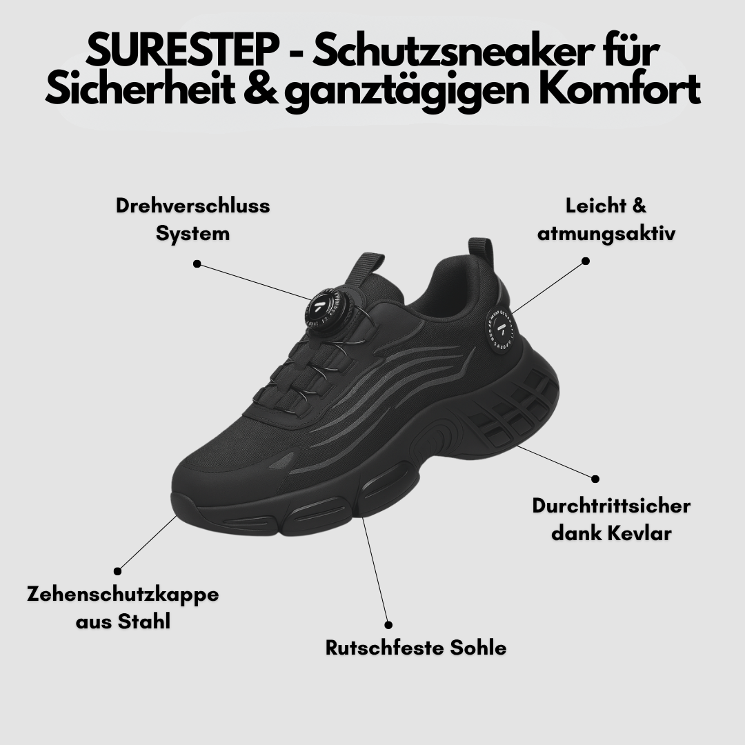 SURESTEP - Schutzsneaker für Sicherheit & ganztägigen Komfort