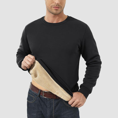 HELSINGBORG - Fleecegefütterter Rundhalspullover