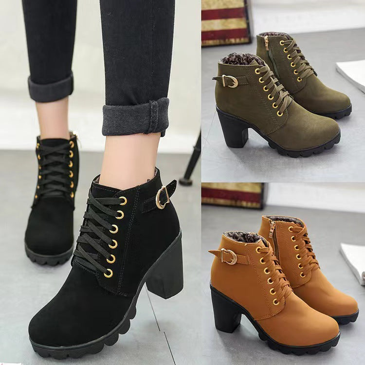 MIKA - Damenstiefel mit dicker Sohle
