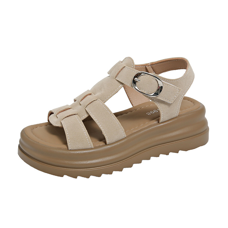 HILDE - Römersandalen mit Plateau für Damen