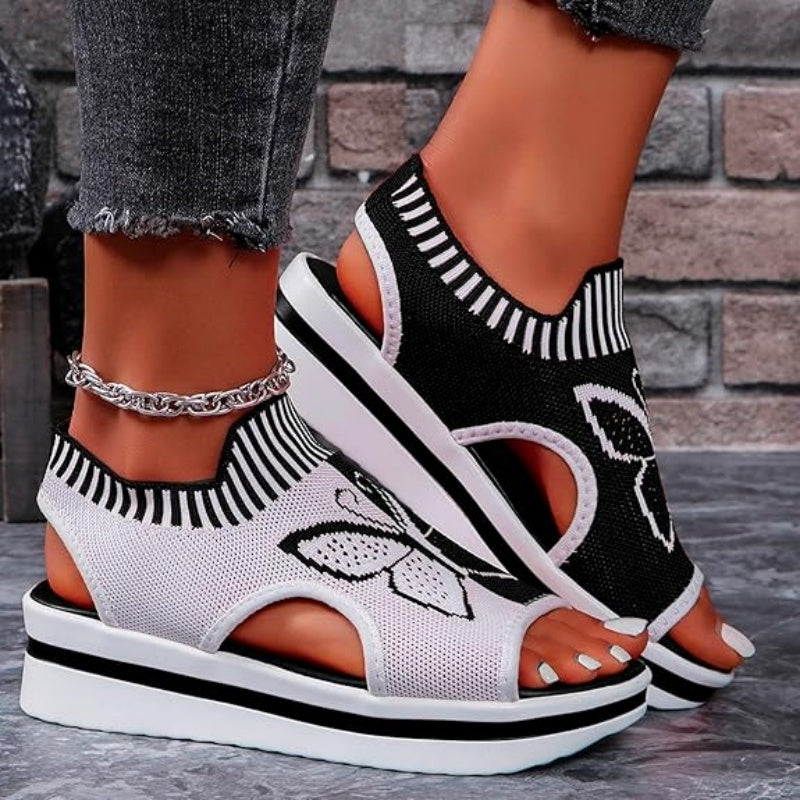 HANNOVER - Damen Peep-Toe Plattform Sandalen