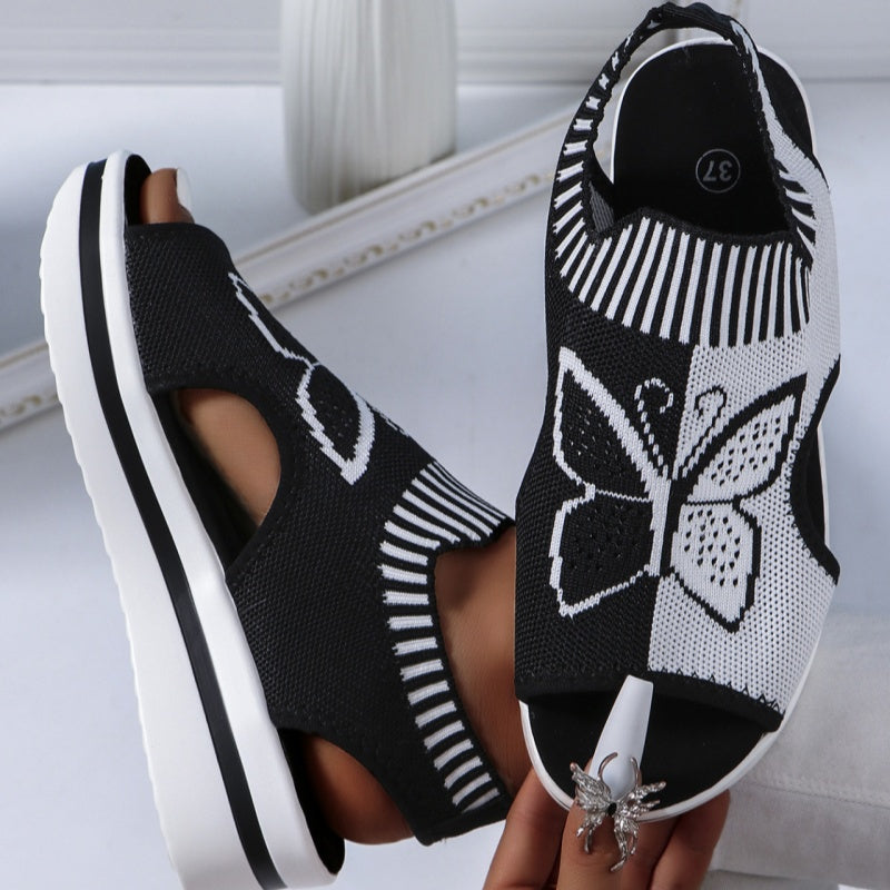 HANNOVER - Damen Peep-Toe Plattform Sandalen