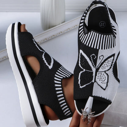 HANNOVER - Damen Peep-Toe Plattform Sandalen