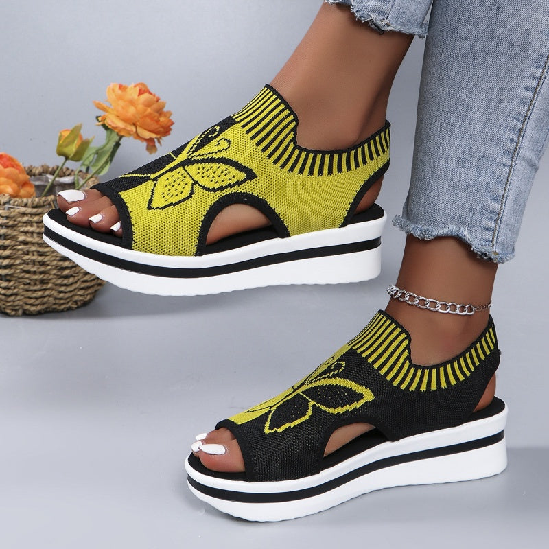 HANNOVER - Damen Peep-Toe Plattform Sandalen